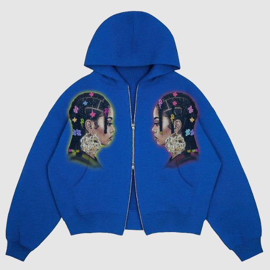 "Good Hair Day" Zip-up Hoodie