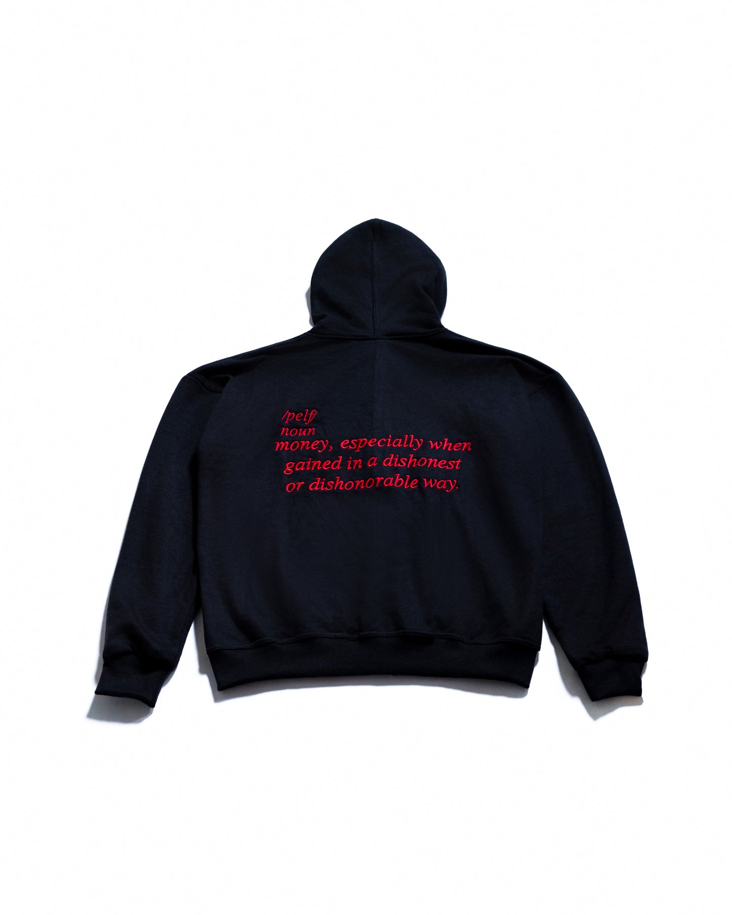 "Black/Red" Zip Up Definition Hoodie